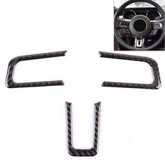 3 PCS Car Steering Wheel Button Decorative Sticker for Ford Mustang 2015-2020, Steering Wheel Button
