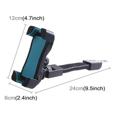 Universal 360 Degrees Free Rotation ABS Motorcycle Phone Bracket Mountain Bike Navigation Bracket GPS/Mobile Holder for 3.5-6.5 inch Mobile Phone