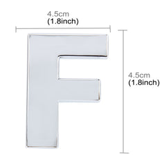 Car Vehicle Badge Emblem 3D English Letter Self-adhesive Sticker Decal, Size: 4.5*4.5*0.5cm, F, Q, G, R, H, S, I, T, A, J, U, Y, K, V, Z, L