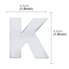 Car Vehicle Badge Emblem 3D English Letter Self-adhesive Sticker Decal, Size: 4.5*4.5*0.5cm, K, V, Z, L, W, B, M, X, C, N, D, O, E, P, F, Q