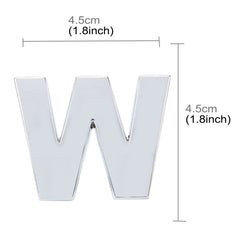 Car Vehicle Badge Emblem 3D English Letter Self-adhesive Sticker Decal, Size: 4.5*4.5*0.5cm, W, B, M, X, C, N, D, O, E, P