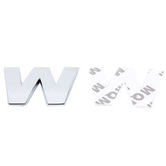 Car Vehicle Badge Emblem 3D English Letter Self-adhesive Sticker Decal, Size: 4.5*4.5*0.5cm, W, B, M, X, C, N, D, O, E, P