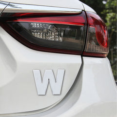 Car Vehicle Badge Emblem 3D English Letter Self-adhesive Sticker Decal, Size: 4.5*4.5*0.5cm, W, B, M, X, C, N, D, O, E, P