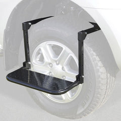 Portable Folding Car Stairs Tyre Mount Steps Ladder for Pickup Trucks, Truck, SUV, Tyre Mount