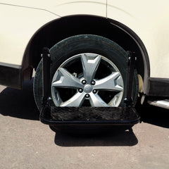 Portable Folding Car Stairs Tyre Mount Steps Ladder for Pickup Trucks, Truck, SUV, Tyre Mount