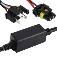 2 PCS DC 12V Universal H4 Bulb Harness Wiring Relay Harness Relay Wiring HID Relay Wiring Harness HID H4 Xenon Light System Relay Harness for Hi/Lo HID, DC 12V