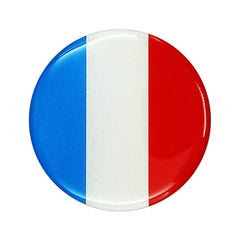 4 PCS Car-Styling France Flag Pattern Metal Wheel Hub Decorative Sticker, Diameter: 5.8cm, France Flag