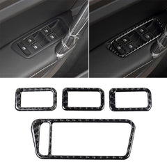 Car Carbon Fiber Window Lift Panel Decorative Sticker for Volkswagen Golf 7 2013-2017, Left Drive, Window Lift Panel