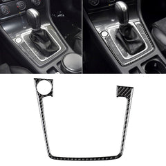 Car Carbon Fiber Gear Position Panel Frame Decorative Sticker for Volkswagen Golf 7 2013-2017, with Hole and Start and Stop, Left Drive, Gear Position Panel