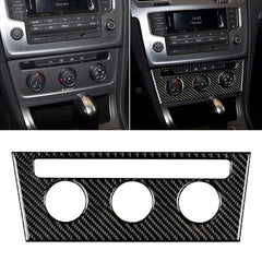 Car Carbon Fiber Air Conditioning Rotary Button Decorative Sticker for Volkswagen Golf 7 2013-2017, Air Conditioning Rotary Button