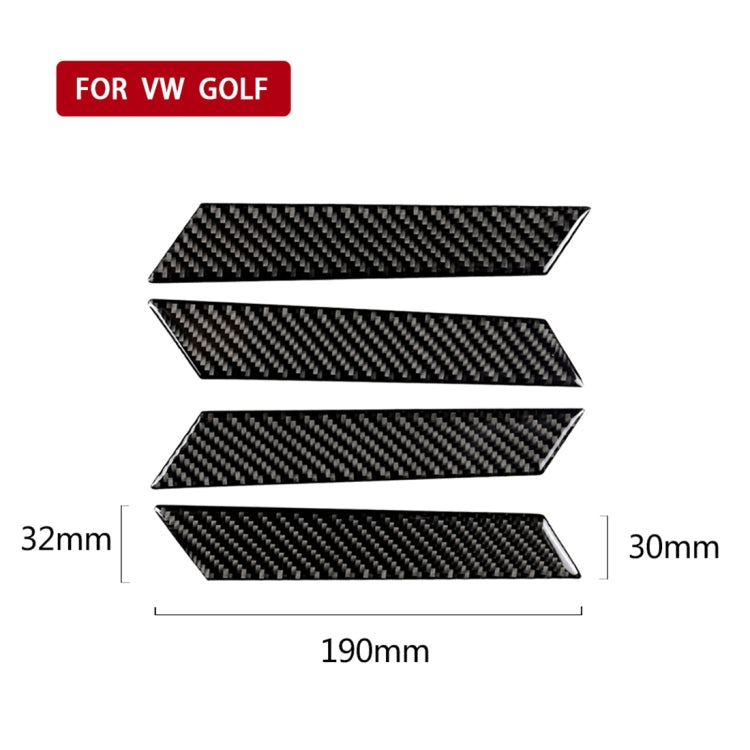 Car Carbon Fiber Door Handle Decorative Sticker for Volkswagen Golf 7 2013-2017, Door Handle
