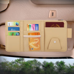 Car Sun Visor Board Paper Tissue Box CD Case Zipper Holder Card Bag Organizer, with Zipper (Yellow), with Zipper  (Black), with Zipper