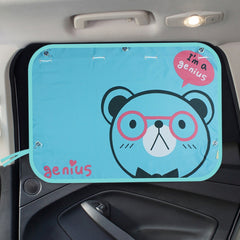 Car Large Rear Window Sunscreen Insulation Window Sunshade Cover, Size: 70*50cm, Spectacle Bear, Snow Bear, Happy Rabbit, Picnic