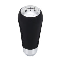 Universal Car Modified Shifter Black Leather Lever Manual 5-Speed Gear Shift Knob, 5-Speed Gear Shift Knob