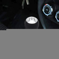 Universal Car Modified Shifter Black Leather Lever Manual 5-Speed Gear Shift Knob, 5-Speed Gear Shift Knob