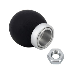 Universal Car Modified Shifter Black Leather Lever Manual 5-Speed Gear Shift Knob Adapter, 5-Speed
