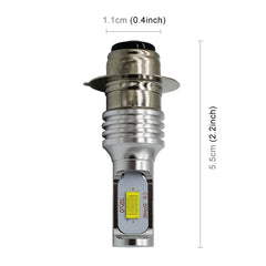 P15D/H6M 1000LM 72W 6000K White Light 2-LED 3570 Bulbs Motorcycle Headlights, DC 12-24V, P15D/H6M