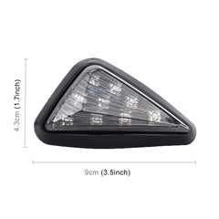 2 PCS Triangle Shape DC 12V Motorcycle 9-LED Yellow Light Turn Signal Indicator Blinker Light, Triangle Shape