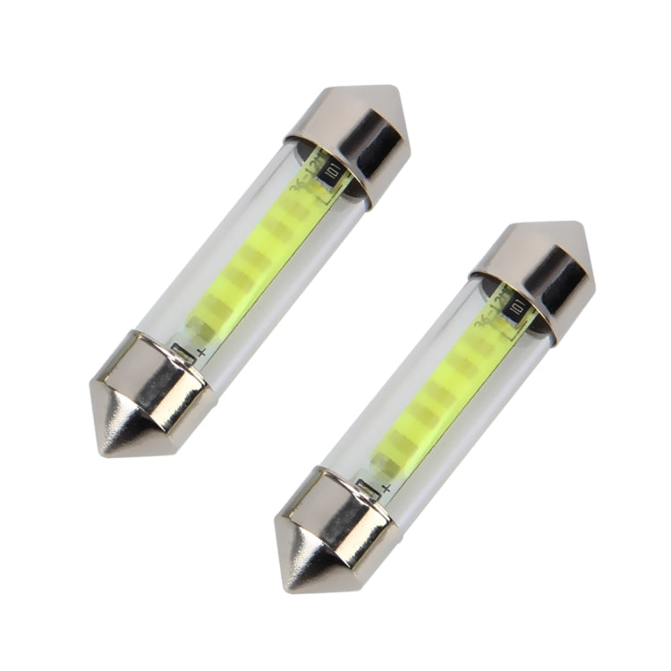 10 PCS 36mm 1W 6000K White Light Car Dome Lamp License LED Reading Light, DC 12V, 36mm
