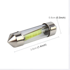 10 PCS 36mm 1W 6000K White Light Car Dome Lamp License LED Reading Light, DC 12V, 36mm