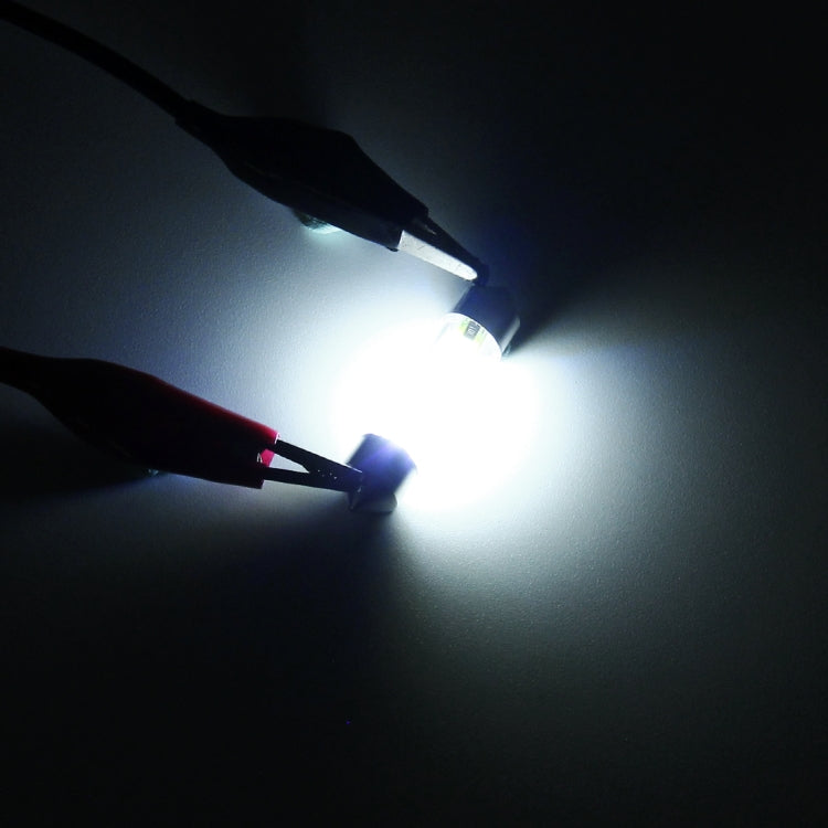 10 PCS 36mm 1W 6000K White Light Car Dome Lamp License LED Reading Light, DC 12V, 36mm