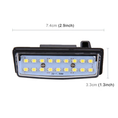 2 PCS LED License Plate Light 18-SMD Bulbs Lamps for Nissan/Teana 03 / Tada 03-08 /Sylphy 2008 /Sunny 2001-2006,2W 120LM,6000K, DC12V(White Light), for Nissan