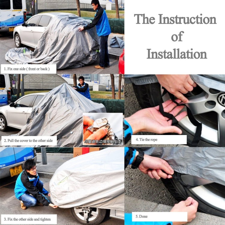 PEVA Anti-Dust Waterproof Sunproof SUV Car Cover with Warning Strips, 207inch (XXL)