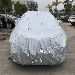 PEVA Anti-Dust Waterproof Sunproof SUV Car Cover with Warning Strips, 207inch (XXL)