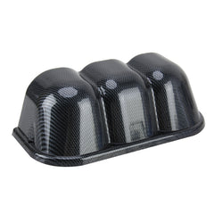 60mm Universal Horizontal Carbon lead Material 3 Triple Auto Car Dash Gauge Meter Pod Mount Holder Dashboard 3 Hole Cup Vehicle Performance Meter Instrument Accessories, Horizontal