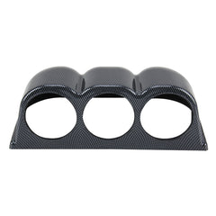60mm Universal Horizontal Carbon lead Material 3 Triple Auto Car Dash Gauge Meter Pod Mount Holder Dashboard 3 Hole Cup Vehicle Performance Meter Instrument Accessories, Horizontal