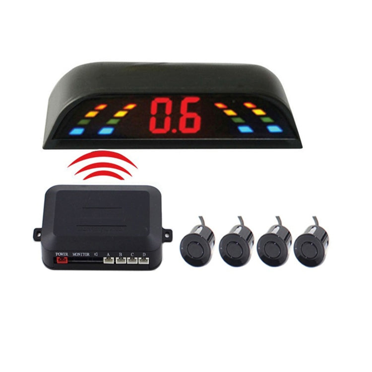 PZ-303-W Car Parking Reversing Buzzer and LED Monitor Parking Alarm Assistance System with 4 Rear Radar, with 4 Rear Radar