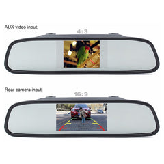PZ603 Car Video Monitor HD Auto Parking LED Night Vision CCD Reverse Rear View Camera with 4.3 inch Car Rear View Mirror, with 4.3 inch Car Rear View Mirror