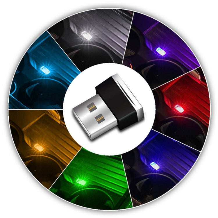 Universal PC Car USB LED Atmosphere Lights Emergency Lighting Decorative Lamp, Blue Light, Pink Light, Green Light, Red Light, Yellow Light, Ice Blue