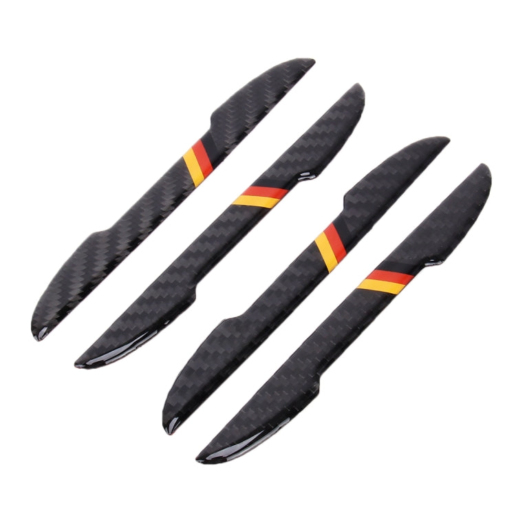 4 in 1 Carbon Fiber Car Auto Side Door Edge Guard Protection Trims Stickers, Yellow, Blue, Black