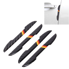 4 in 1 Carbon Fiber Car Auto Side Door Edge Guard Protection Trims Stickers, Yellow, Blue, Black