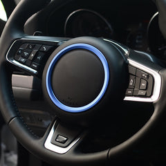 Car Auto Steering Wheel Aluminum Alloy Ring Cover Trim Sticker Decoration for Jaguar, For Jaguar
