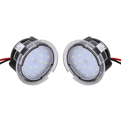 2 PCS DC 12V 2W 6000K 120LM 18-LED Side Rear View Mirror Puddle Lights Lamp for Ford 2013-2017 Explorer/2015-2017 Taurus/2015-2017 Edge/2015-2017 Mondeo, For Ford 2013-2017 Explorer
