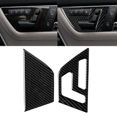 2 PCS Car Carbon Fiber Right Drive Seat Adjustment Panel Decorative Sticker for Mercedes-Benz W204 2007-2013, Right Drive Seat Adjustment