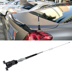 PS-512 Universal Car Decoration Extensile Aerial Glass-mount Cellular Antenna, Length: 60cm Black silver