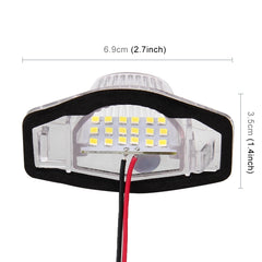 2 PCS DC 12V 2W 120LM 6000K LED License Plate Light 18-SMD 3528 Bulbs Lamps for Honda JAZZ(FIT) 02-17, Odyssay 08-17, Stream 01-05, CR-V 07-17, For Honda JAZZ(FIT)