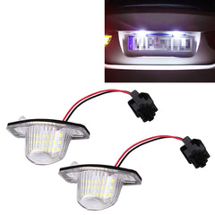 2 PCS DC 12V 2W 120LM 6000K LED License Plate Light 18-SMD 3528 Bulbs Lamps for Honda JAZZ(FIT) 02-17, Odyssay 08-17, Stream 01-05, CR-V 07-17, For Honda JAZZ(FIT)