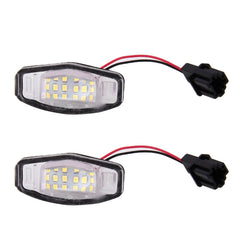 2 PCS DC 12V 2W 120LM 6000K LED License Plate Light 18-SMD Bulbs Lamps for Honda Civic VII4/5D 01-05, VIII 06-17, City 4D 03-09, Lengend 99-04, For Honda Civic