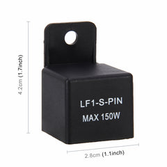 Universal 2 Pin Motorcycles LED Light Turn Flasher Relay Signal Rate Control Hyper Flash, LED Light Turn Flasher