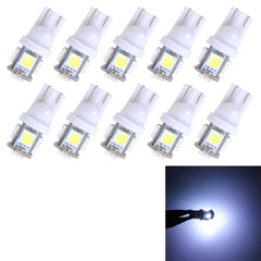 10PCS T10 3W 5500K SMD 5050 5 LED Car Clearance Lights Lamp, DC 12V, 5630-5smd LED