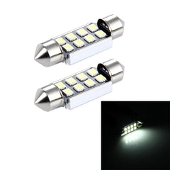 2 PCS 3W 200 LM 6000K 36MM 8 SMD-2835 LEDs Bicuspid Port Decoding Car Dome Lamp LED Reading Light, DC 12V, 36MM