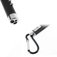 2pcs Outdoor Keychain Metal Shell Mini LED Flashlight Laser Light with Money Detecting