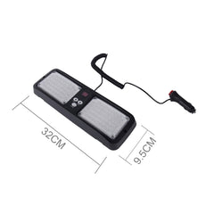 High qulaity DC 12V,9W LED Waterproof Car Sunshade White Light Warning Lights Strobe Emergency Lights Flashing Light with 12 Kinds Flash Patterns, White