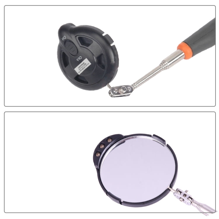 Retractable Vehicle Car Chassis Inspection Mirror with 3 PCS 5mm LED Lights, Mirror Diameter: 82mm, Max Expanding Length: 760mm, Diameter: 82mm, Max Expanding Length: 760mm
