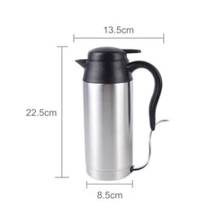 HJ-18A Stainless Steel Electric Mug 750ml DC 12V Car Electric Kettle Heated Mug Car Coffee Cup With Charger Cigarette Lighter Heating Cup Kettle Insulated Water Heater Mug, HJ-18A