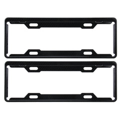 2 PCS Carbon Lead License Plate Frame Simple and Beautiful Car License Plate Frame Holder Universal License Plate Holder, Carbon Lead License Plate Frame